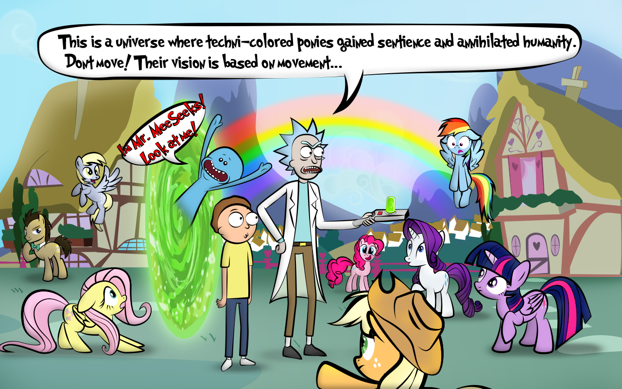 Rick and Morty visit Equestria by dan232323
