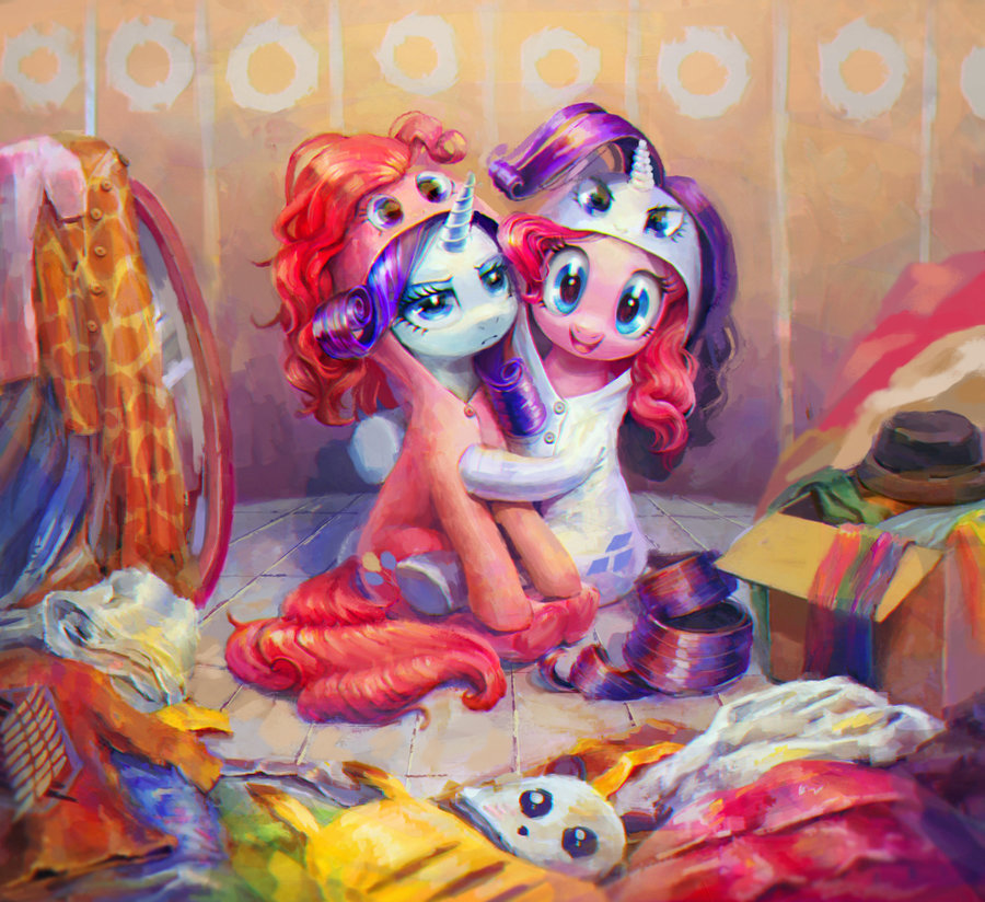 Image result for mlp rarity and pinkie pie fan art