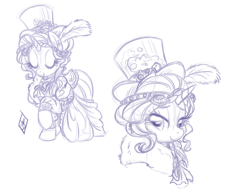 Steampunk Rarity: Concept Art by WhiteDiamondsLtd
