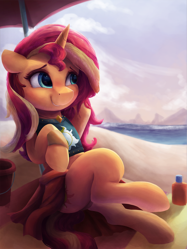 Sunny at the Beach by VanillaGhosties