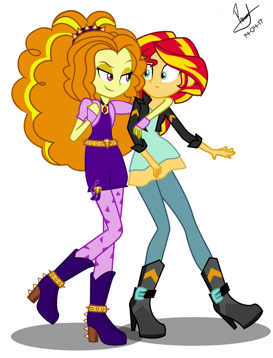 sunset_shimmer_and_adagio_by_paulysentry