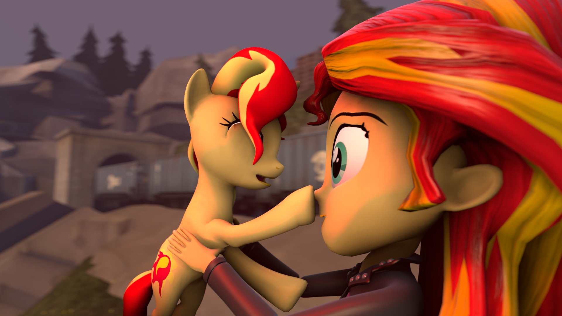sunset_shimmer_and_her_new_pet__by_the_l