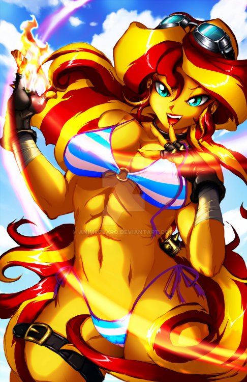 Sunset Shimmer Final Color Beach by animeclaro