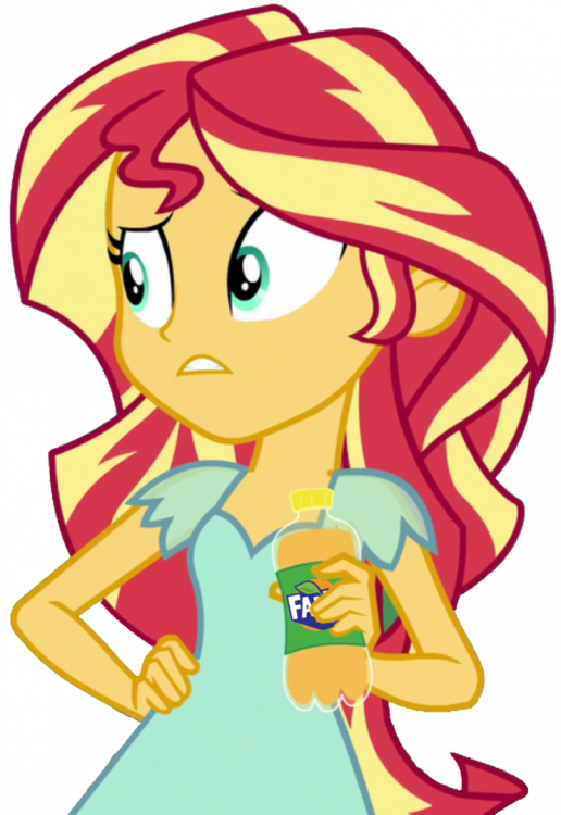 sunset_shimmer_likes_fanta_by_thebarsect