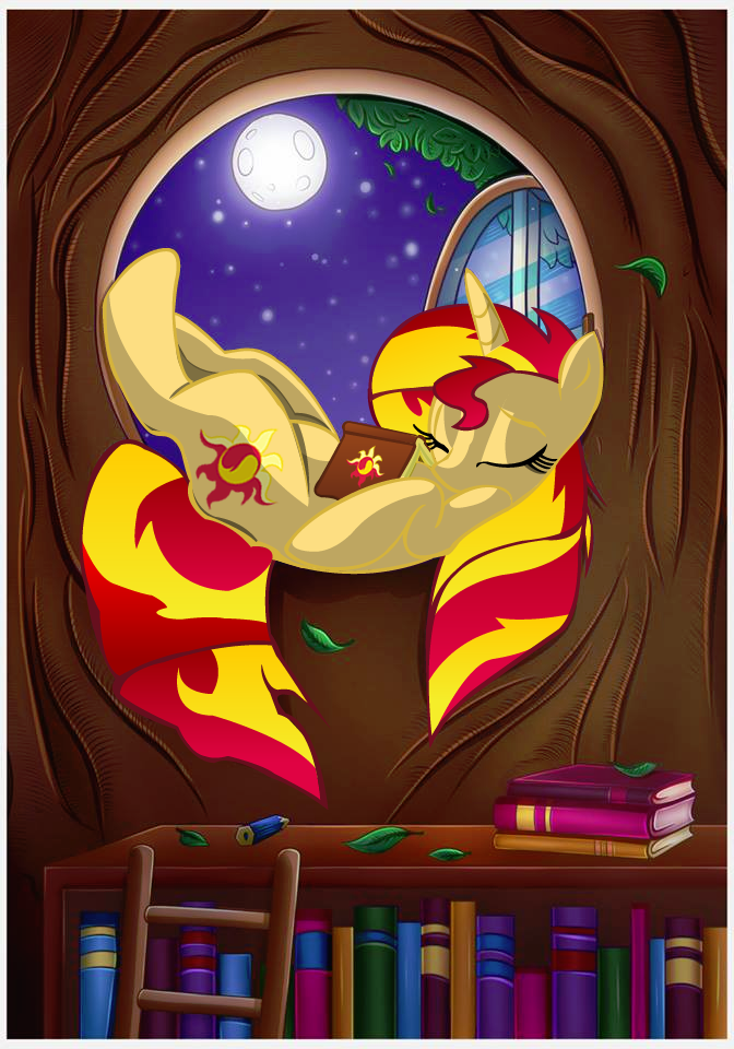 Sunset Shimmer sleeping by ravecrocker