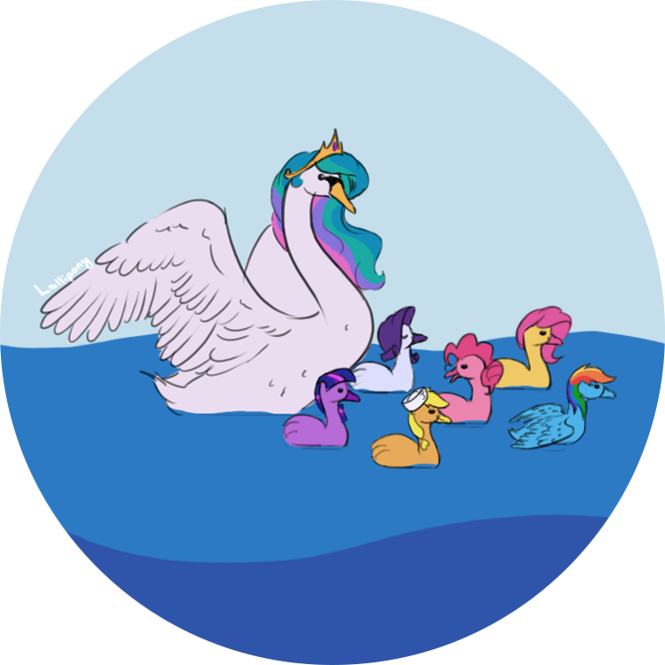 swanlestia_and_her_cygnets_by_lolliponyb