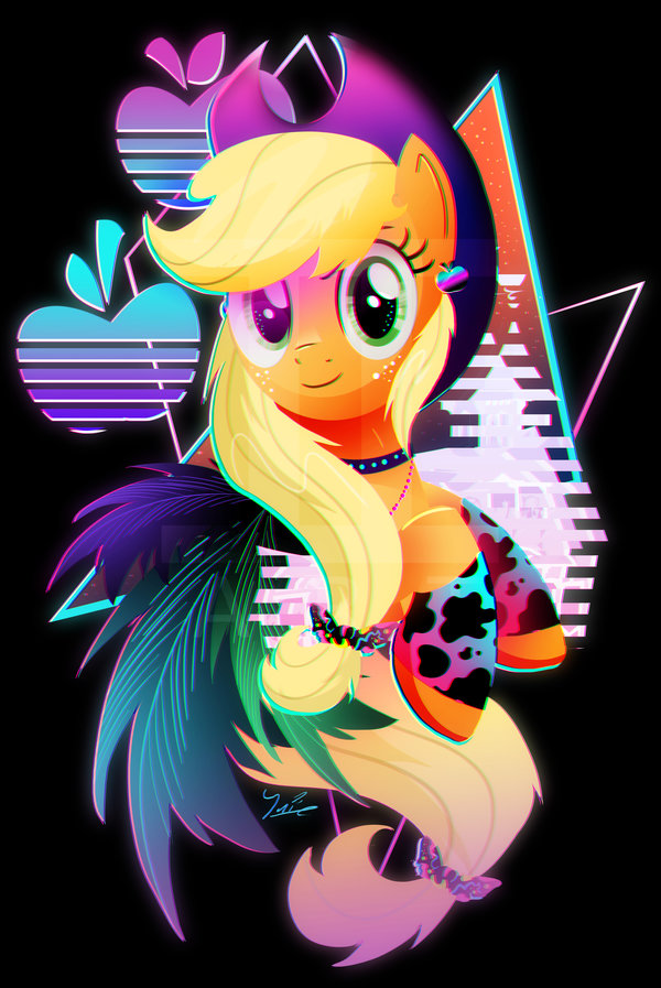 Synthwave Applejack by II-Art