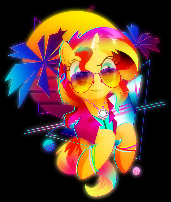 Synthwave Sunset Shimmer by II-Art