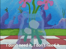 Image result for i don't need it spongebob gif
