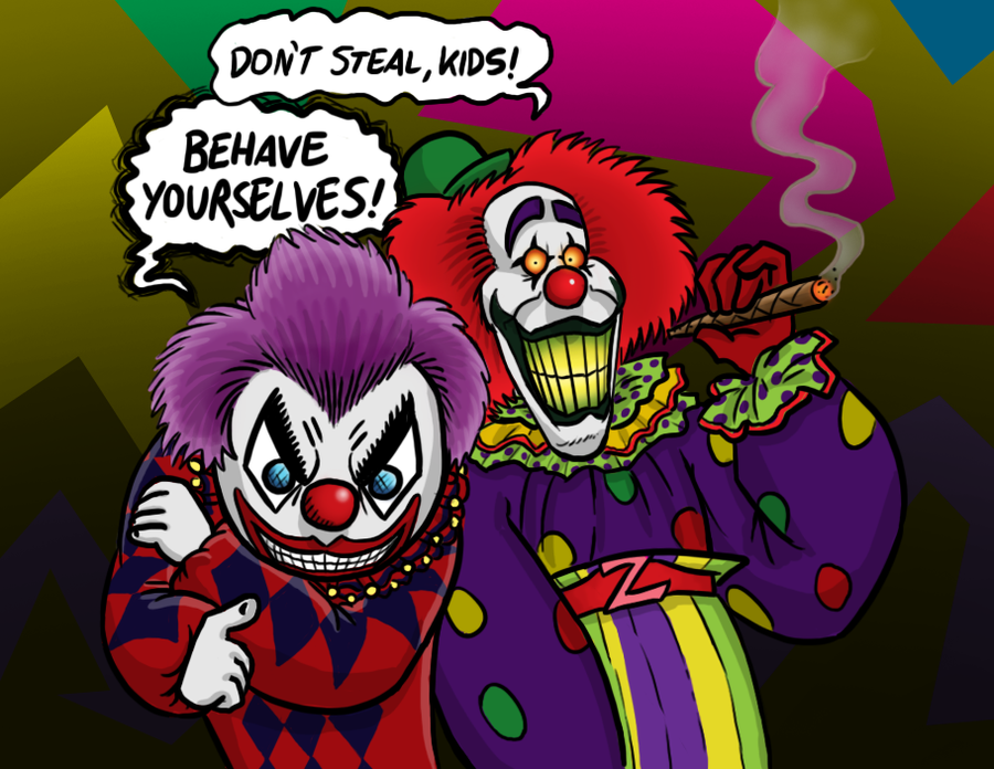Image result for Zeebo the Clown and the Crimson clown