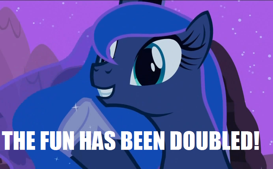 Image result for mlp luna the fun has been doubled