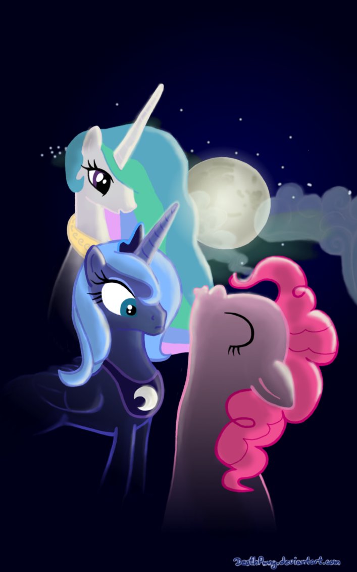 Three Pony Moon by DeathPwny