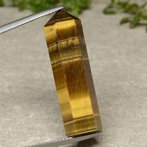 21.13 ct Pencil Golden Brown Tiger's Eye Gemstone 30.53 mm x 9.2 mm (Product ID: 486565)