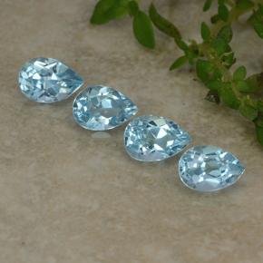 0.54 ct Pear Facet Medium Blue Topaz Gemstone 5.95 mm x 4.1 mm (Product ID: 487125)