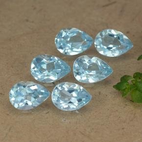 0.54 ct Pear Facet Medium Blue Topaz Gemstone 5.88 mm x 4.2 mm (Product ID: 488132)