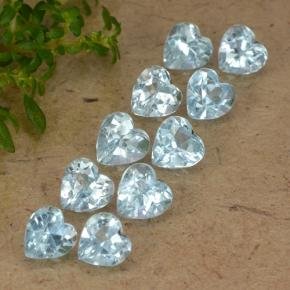 0.28 ct Heart Facet Light Maya Blue Topaz Gemstone 3.91 mm x 3.7 mm (Product ID: 489051)