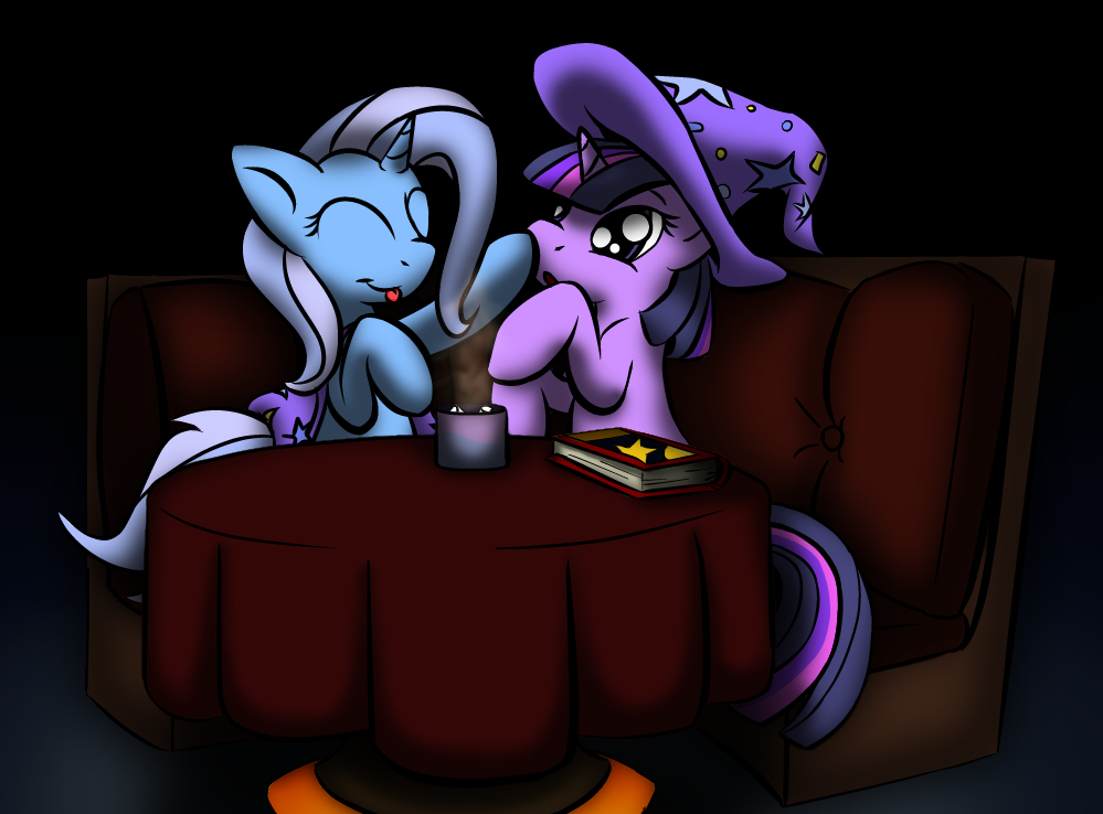 Trixie and Twilight - Enjoying the evening by SilverBlazeBrony
