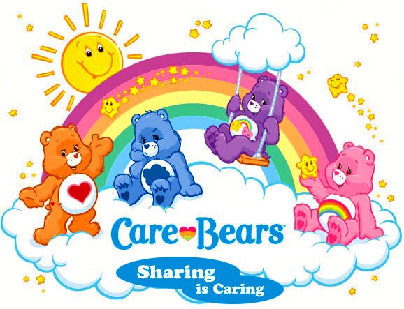 Image result for Care Bears Sharing is caring. 