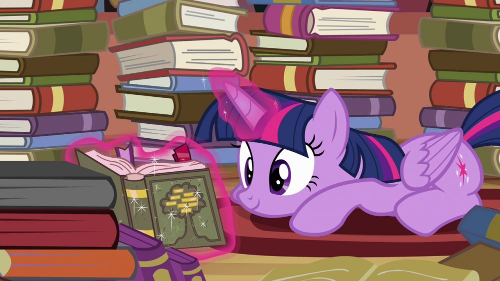 Image result for twilight Sparkle with  books