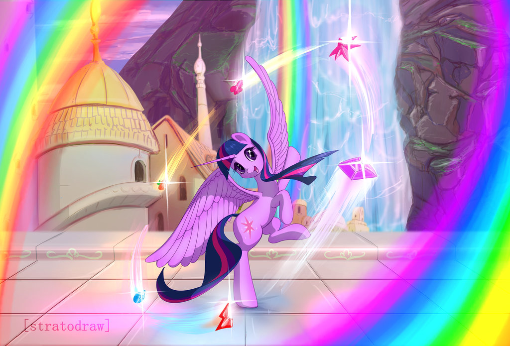 Twilight Sparkle And The Elements Of Harmony by stratodraw