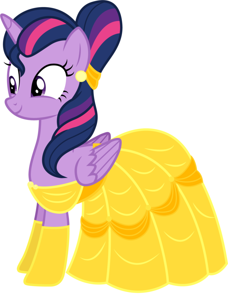 Twilight Sparkle as Belle by CloudyGlow