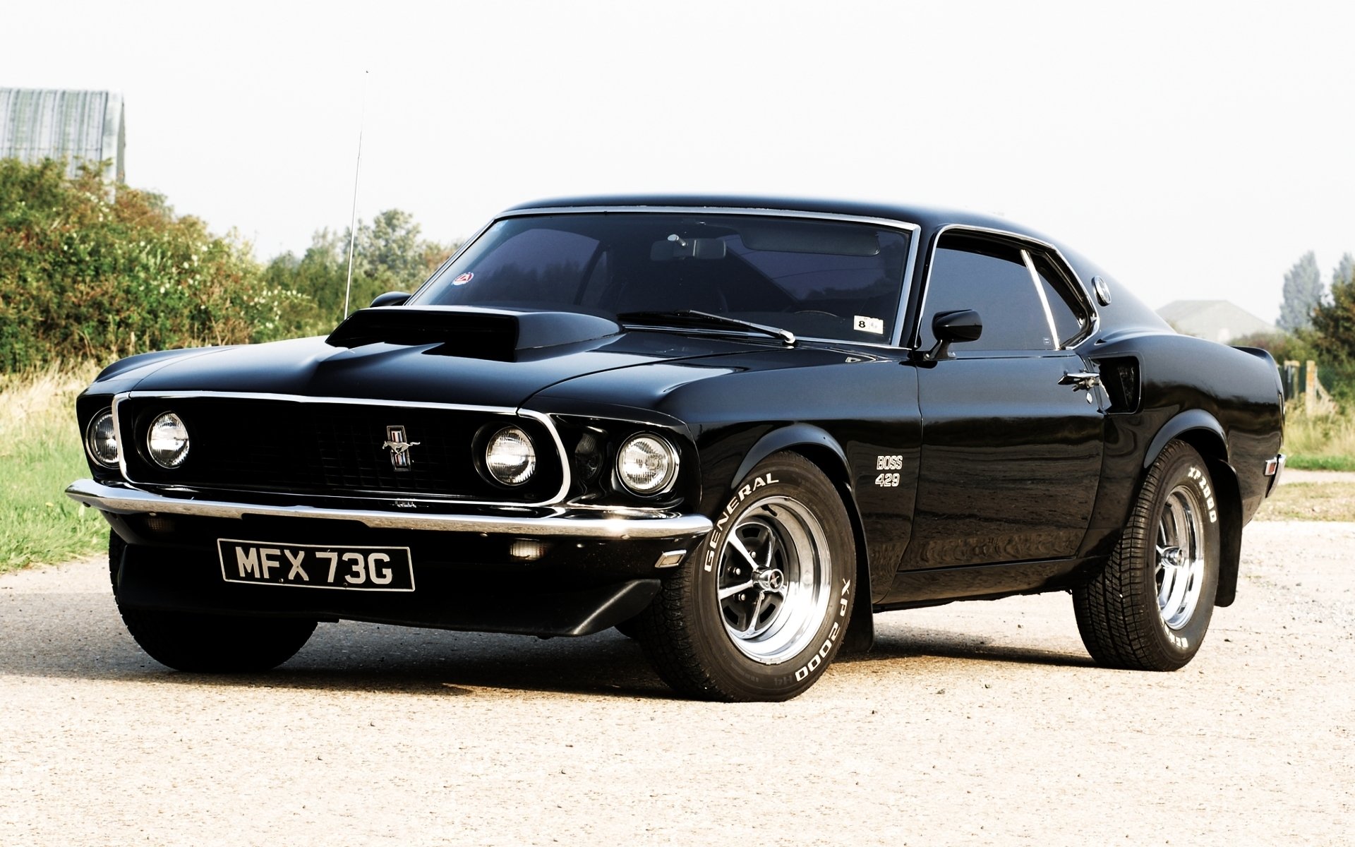wallpapers-black-mustang-ford-front-wall