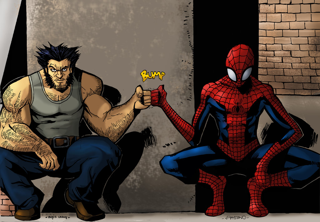 wolverine_and_spiderman_epic_bro_fist_by