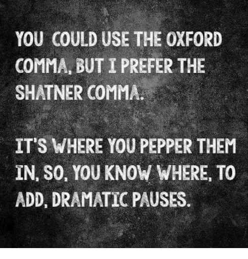 Image result for shatner comma