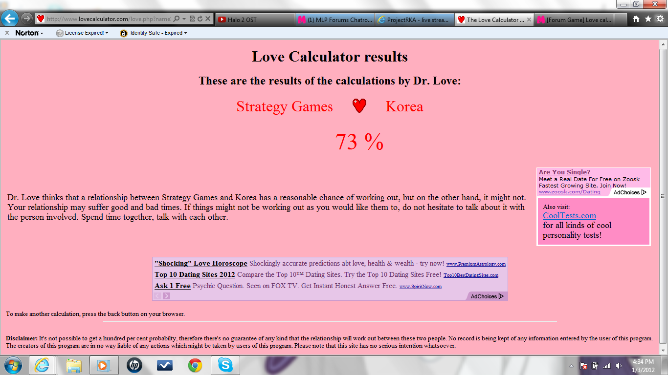 love calculator game