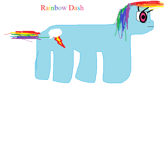 My hilariously bad picture of Rainbow Dash - Visual Fan Art - MLP ...