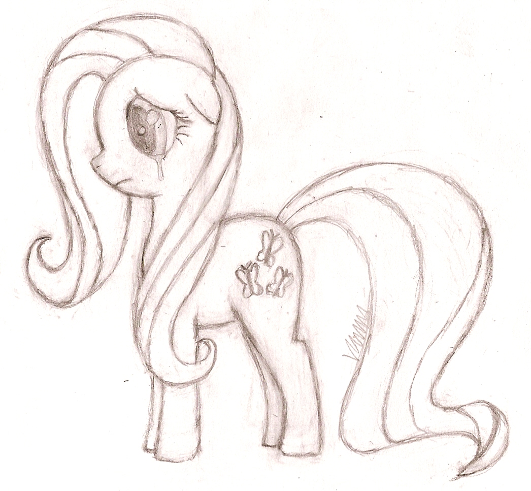 A sad Fluttershy - Visual Fan Art - MLP Forums