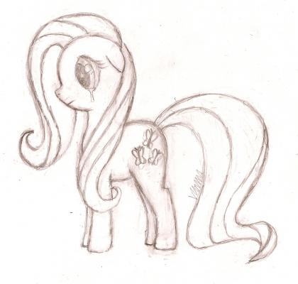 A sad Fluttershy - Visual Fan Art - MLP Forums