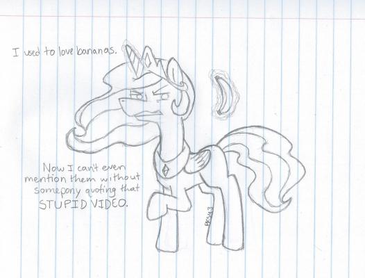 Celestia And Bananas - Visual Fan Art - Mlp Forums