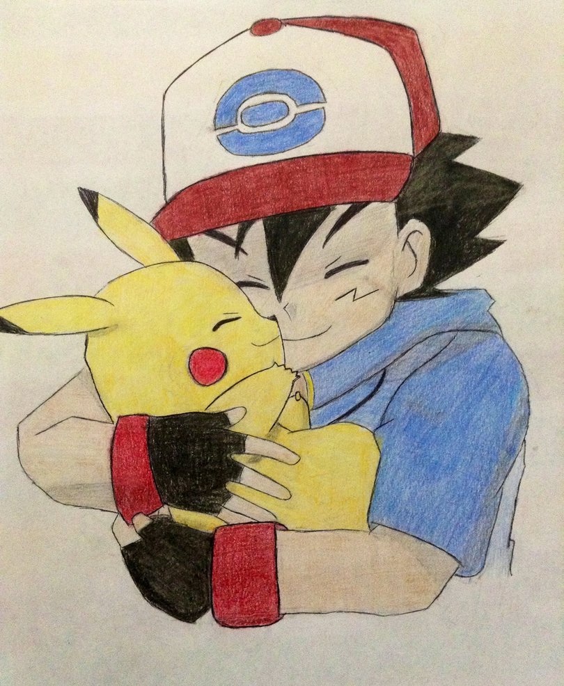 My drawing of Pikachu and ash | Fandom