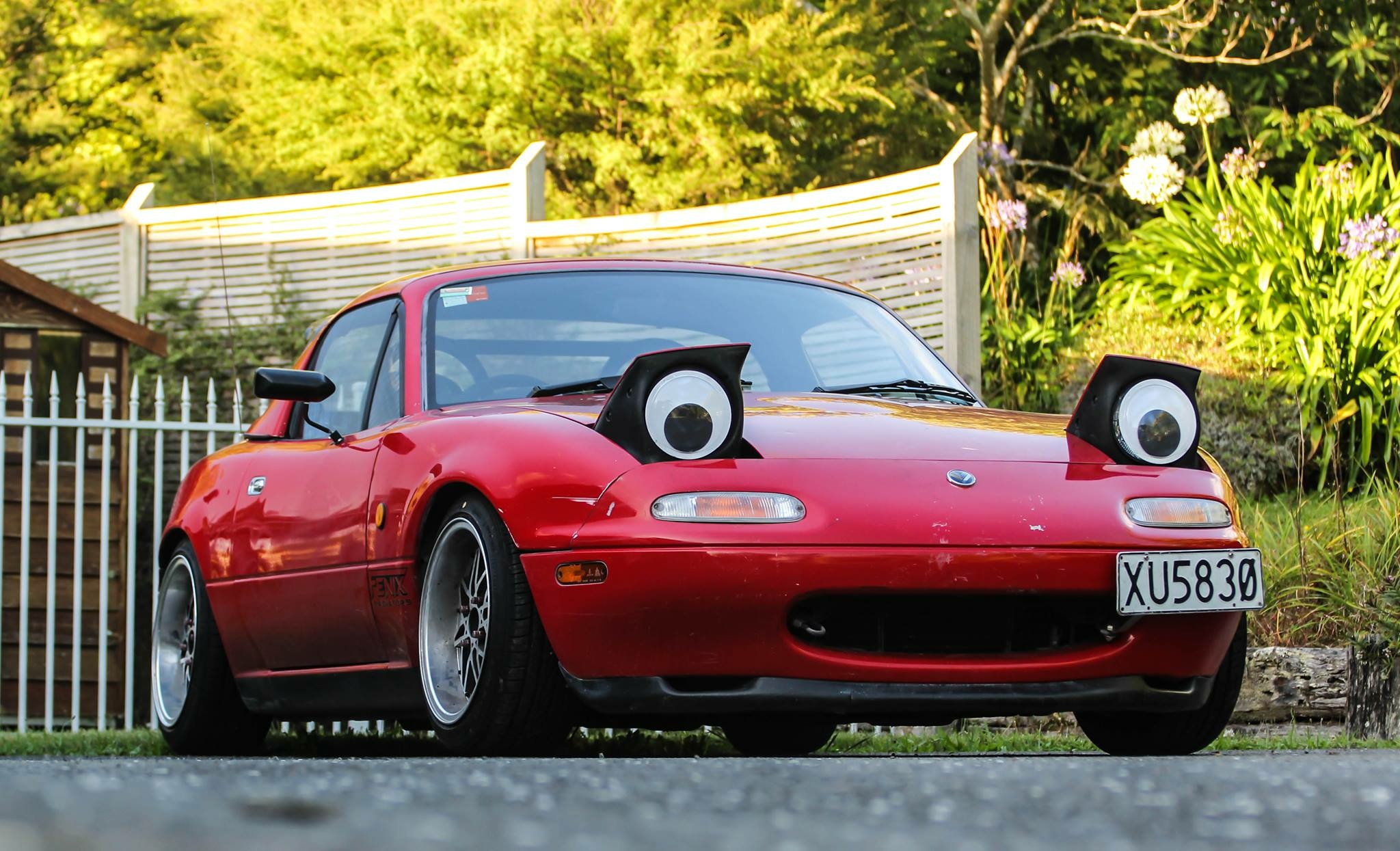 The Miata smile is always so happy especially with tacked on googly eyes. 