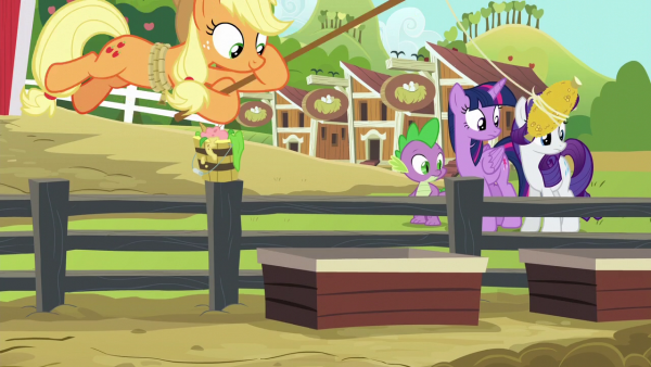 Applejack_luring_pigs_with_corn_S6E10.png