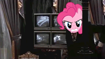 420076__safe_pinkie+pie_animated_human_edit_angry_parasprite_scarface_shooting_trumpet.gif