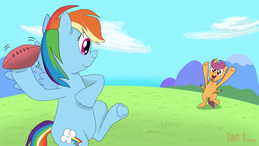 Ponies playing catch.png