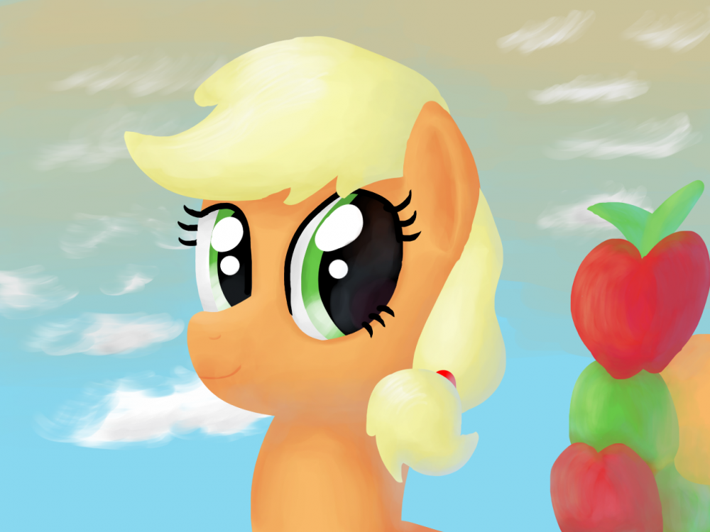 Applejack with Apples - Visual Fan Art - MLP Forums