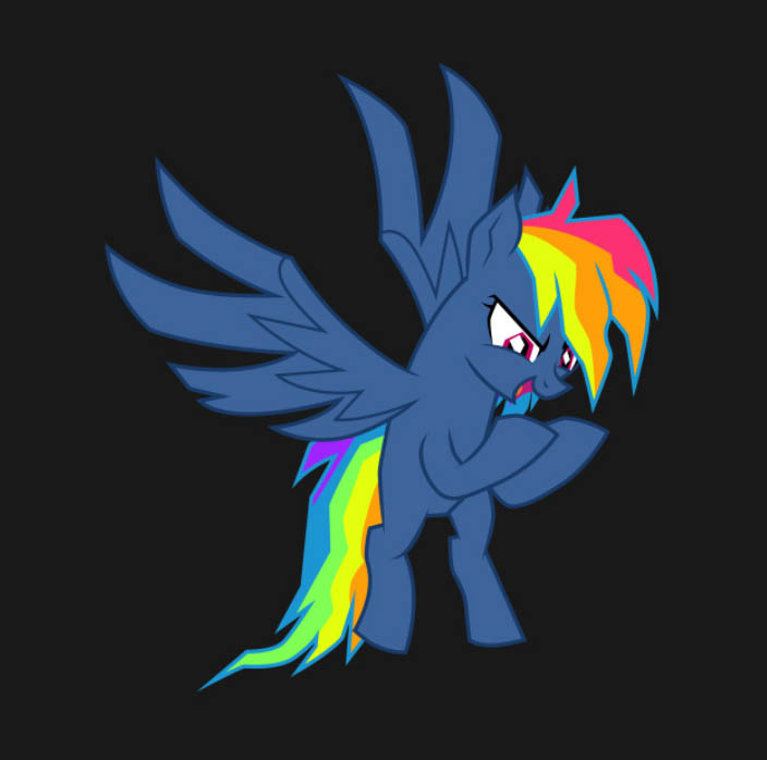 A rainbow Dash shirt with a Graphic from "Secrets & Pies" - E...