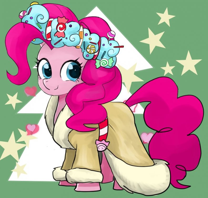 1598248__safe_artist-colon-ccc_pinkie+pie_a+hearth's+warming+tail_spoiler-colon-s06e08_candy_clothes_female_food_looking+at+you_mare_pony_smiling_sol.jpeg