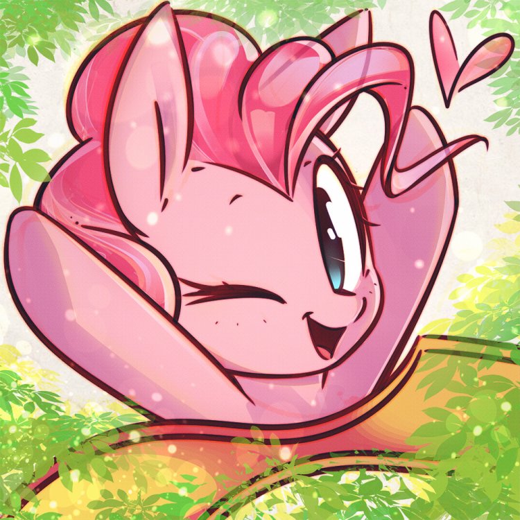 1615950__safe_artist-colon-mirroredsea_pinkie+pie_bust_cute_diapinkes_female_heart_looking+at+you_mare_one+eye+closed_open+mouth_pony_smiling_solo_wink.jpeg