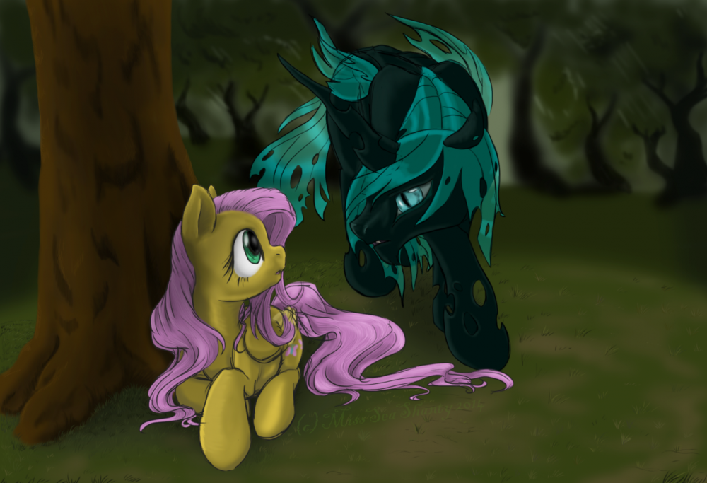 fluttershy_and_the_changeling_by_missseashanty-d72cwoa.png