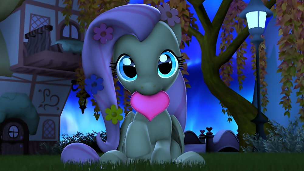1505482__safe_artist-colon-loveslove_fluttershy_3d_building_cute_daaaaaaaaaaaw_flower_flower+in+hair_grass_heart_hnnng_lamppost_looking+at+you_mouth+ho.jpeg
