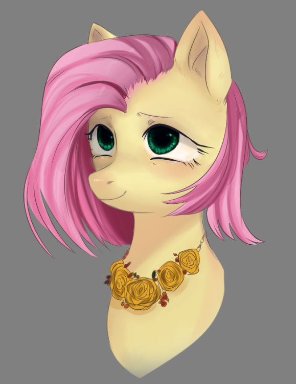 1525338__safe_artist-colon-adsddjdfbdg_fluttershy_alternate+hairstyle_blushing_bust_cute_flower+necklace_pony_portrait_short+hair_shyabetes_simple+back.png
