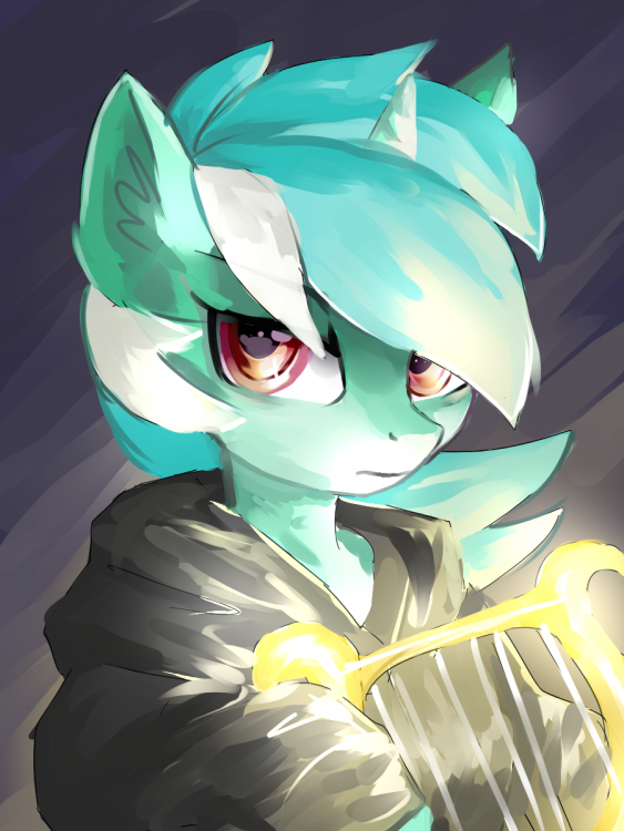 1749410__safe_artist-colon-rosefluffdraws_lyra+heartstrings_fanfic-colon-background+pony_clothes_female_hoodie_lyre_mare_pony_solo_unicorn.png