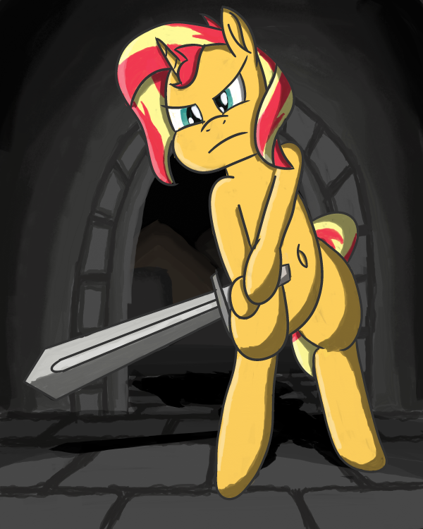 Sunset Shimmer Warrior.png