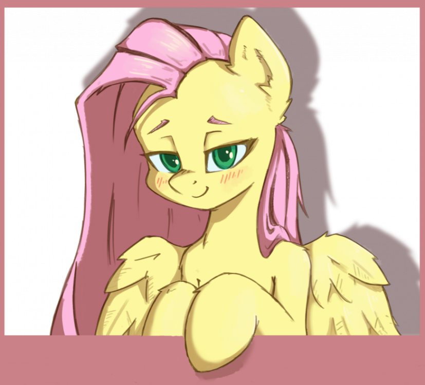 1857512__safe_artist-colon-danli69_fluttershy_blushing_bust_cute_female_followers_human+shoulders+on+a+pony_lidded+eyes_looking+at+you_mare_milestone_p.png