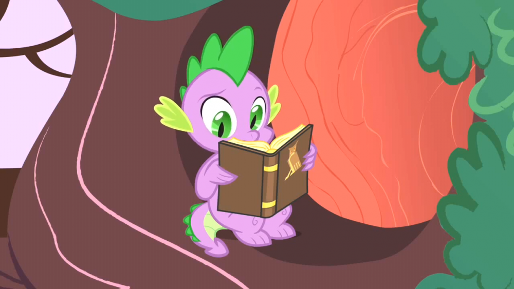 Spike_reading_about_Owls_S1E24.png