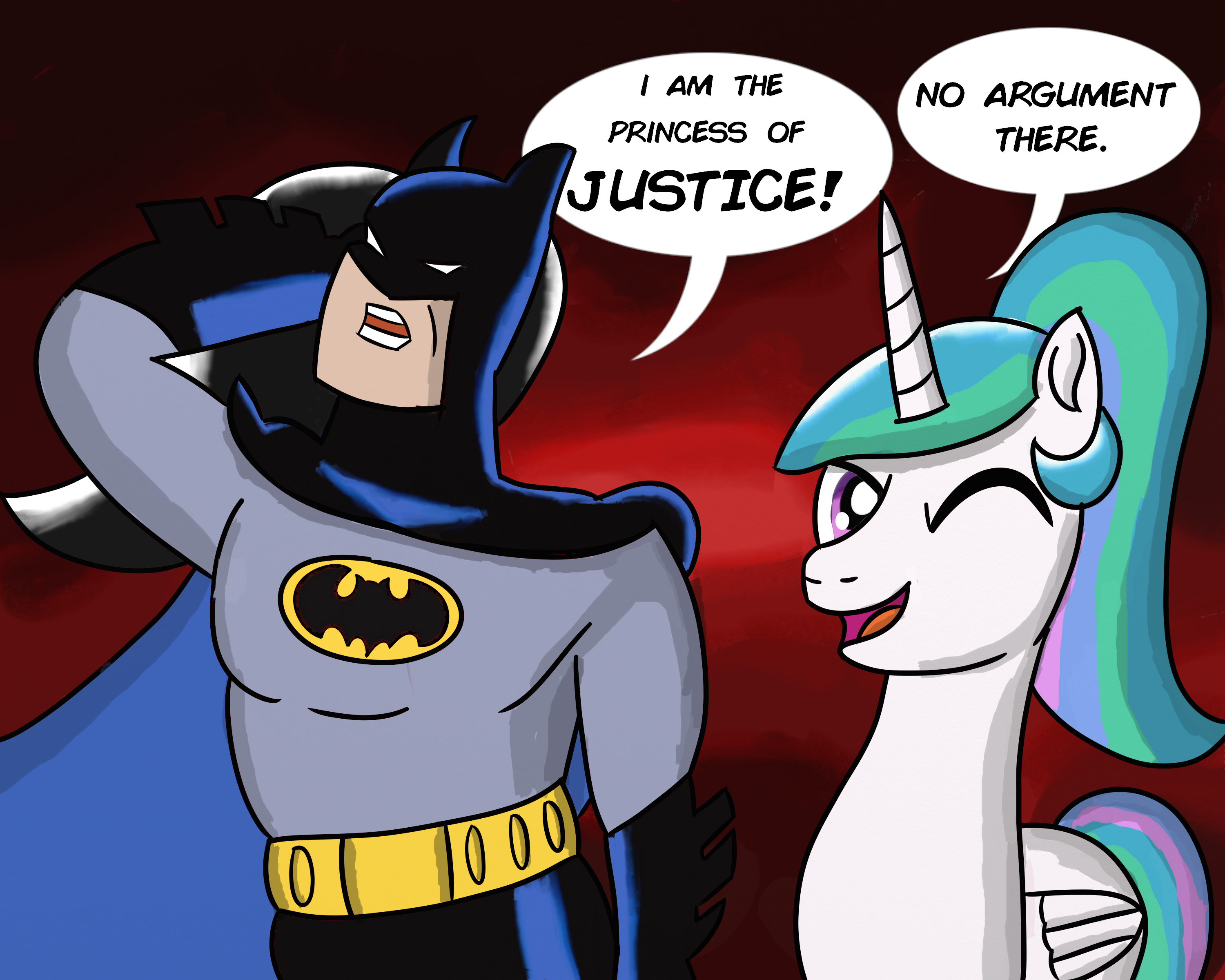 Batman is THE PRINCESS OF JUSTICE(Celestia Approved) - Visual Fan Art - MLP  Forums